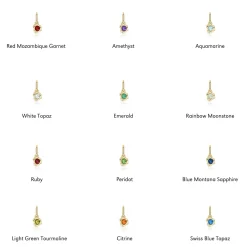 Marrow Fine Birthstone Collection | Graduation Gifts^Abstract Bezel Gemstone Charm