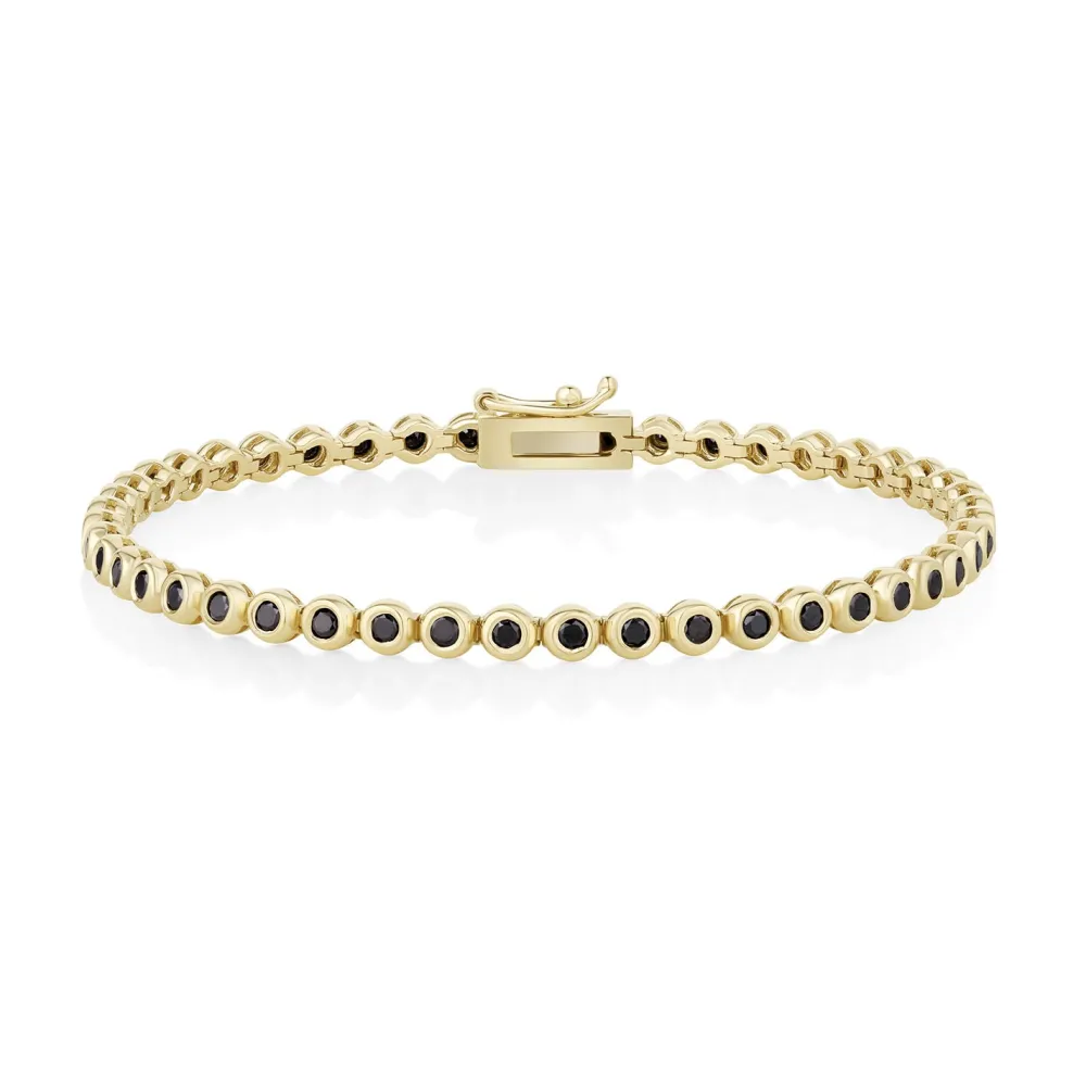 Marrow Fine For The New Mom | Anniversary Gifts^Black Diamond Bezeled Tennis Bracelet