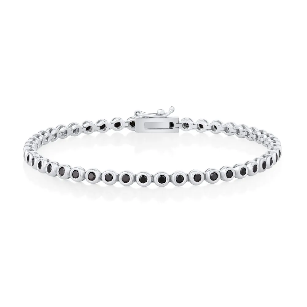 Marrow Fine For The New Mom | Anniversary Gifts^Black Diamond Bezeled Tennis Bracelet