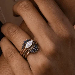 Marrow Fine Wedding Bands | Rings^Black Diamond Simple Wave Band
