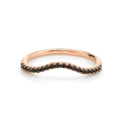 Marrow Fine Wedding Bands | Rings^Black Diamond Simple Wave Band