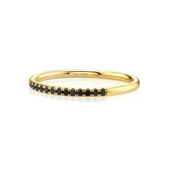 Marrow Fine Anniversary Gifts | Eternity Bands^Black Diamond Whisper Half Eternity Band | Nontraditional Gold Wedding Band