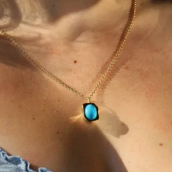 Marrow Fine Birthstone Collection | One-of-a-kind Pieces^5.69ct Abstract Turquoise Bezel Pendant 14kyellowgold