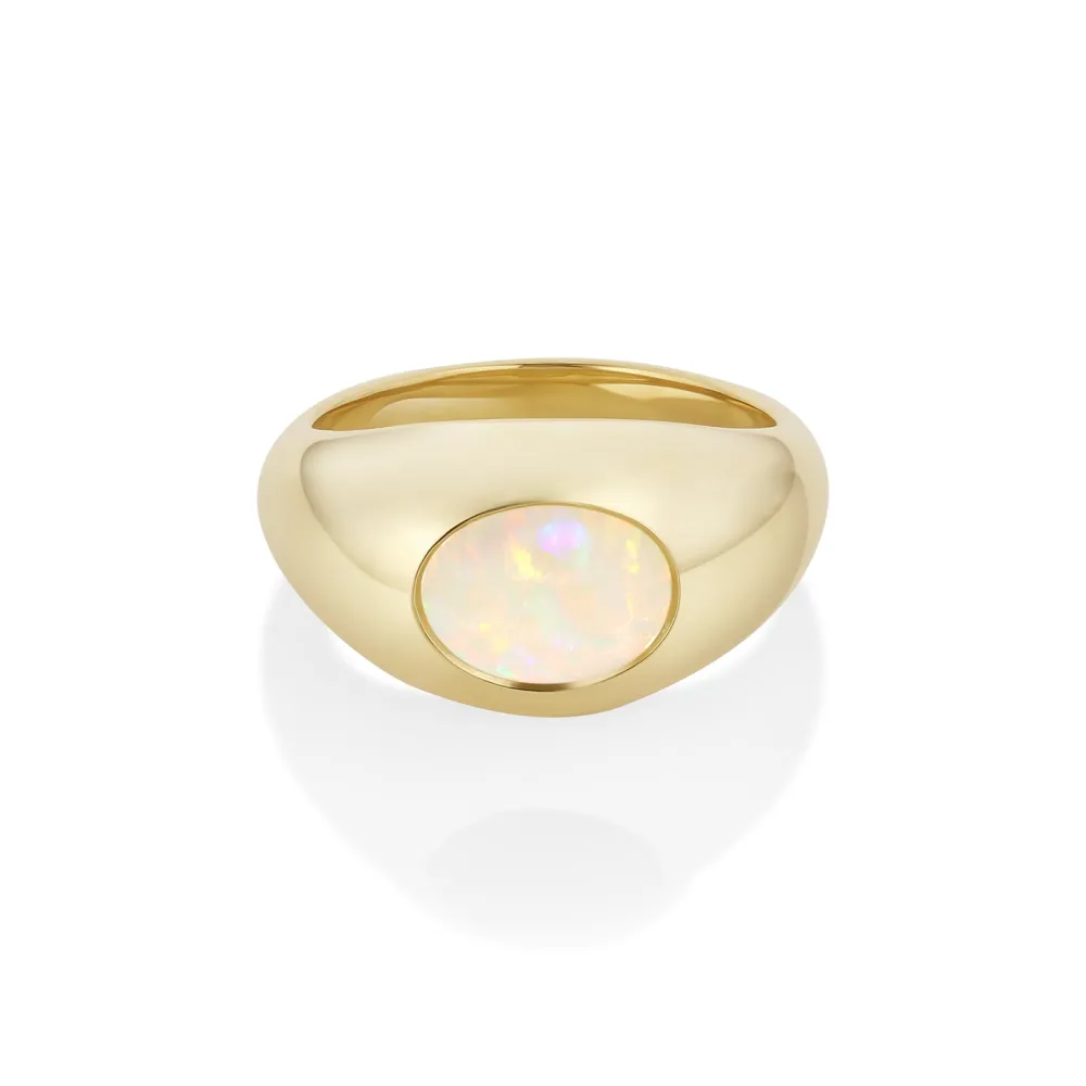 Marrow Fine Ready To Ship | Ready To Ship^1.30ct Australian Opal Bombe Ring 14kyellowgold