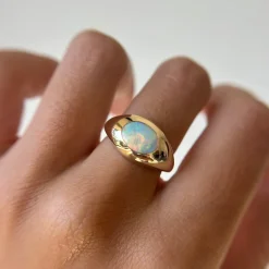Marrow Fine Ready To Ship | Ready To Ship^1.30ct Australian Opal Bombe Ring 14kyellowgold