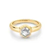 Marrow Fine Birthstone Collection | Ready To Ship^1.00ct Bezel Set White Diamond Hex Ring 14kyellowgold