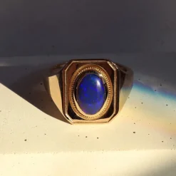 Marrow Fine Ready To Ship | Ready To Ship^1.53ct Black Opal Signet Ring 14kyellowgold