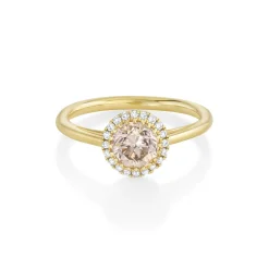 Marrow Fine Ready To Ship | Ready To Ship^1.04ct Champagne Diamond Perfect Halo Ring 14kyellowgold