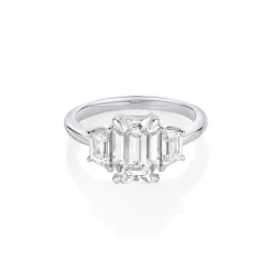Marrow Fine Ready To Ship | Ready To Ship^2.18ct Diamond and 0.62tcw Diamond Three Stone Ring Platinum