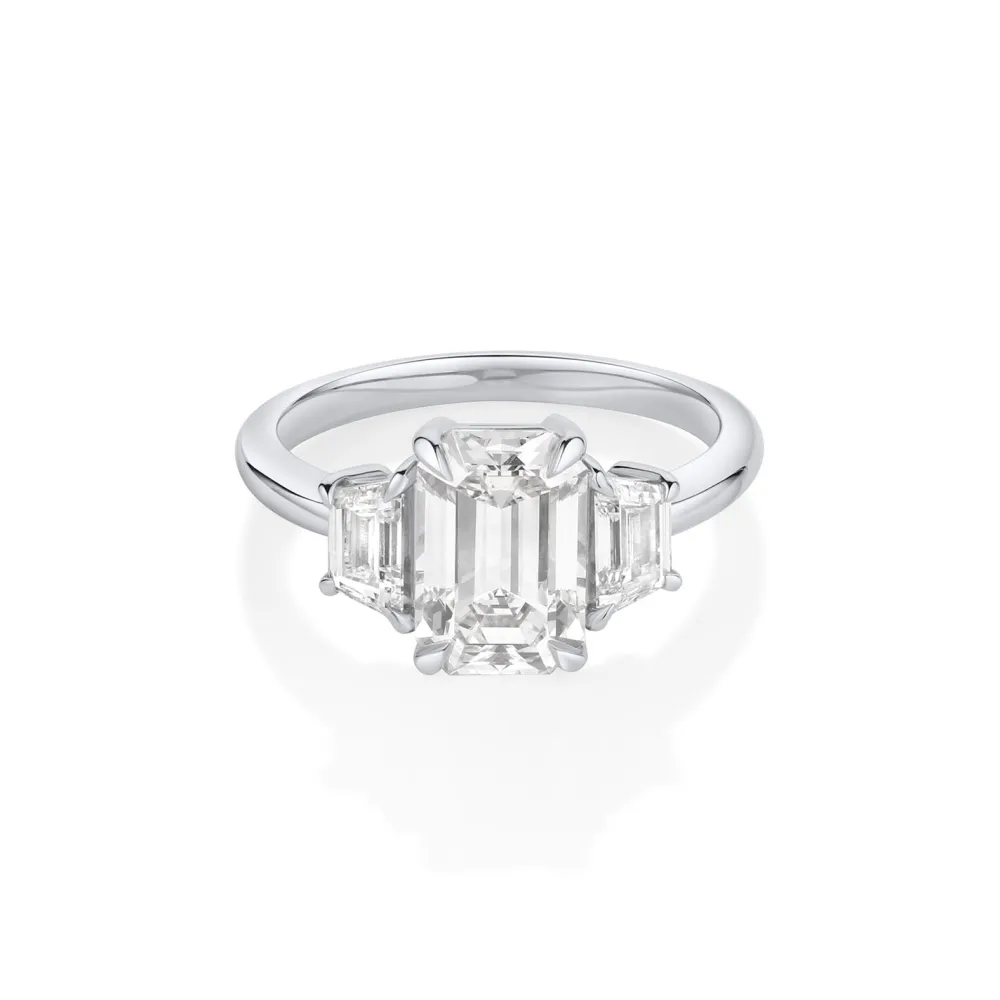 Marrow Fine Ready To Ship | Ready To Ship^2.18ct Diamond and 0.62tcw Diamond Three Stone Ring Platinum
