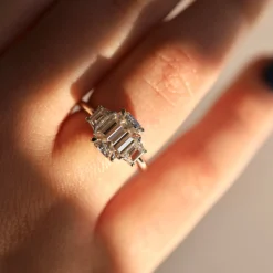 Marrow Fine Ready To Ship | Ready To Ship^2.18ct Diamond and 0.62tcw Diamond Three Stone Ring Platinum