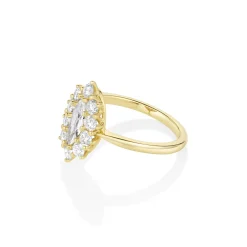 Marrow Fine Ready To Ship | Ready To Ship^0.42ct Diamond Moval Petals Ring 14kyellowgold