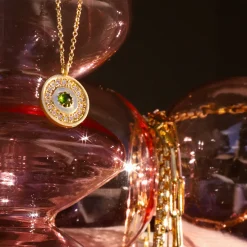 Marrow Fine Ready To Ship | Ready To Ship^.15ct Diopside & White Diamond La Femme Amulet 14kwhitegold