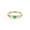 Marrow Fine Birthstone Collection | The Kaleidoscope Collection^0.17ct Emerald, Opal and Diamond Kaleidoscope Ring 14kyellowgold
