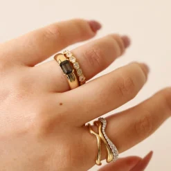 Marrow Fine Ready To Ship | Ready To Ship^1.01ct Grey Tourmaline Half Cigar Band 14kyellowgold