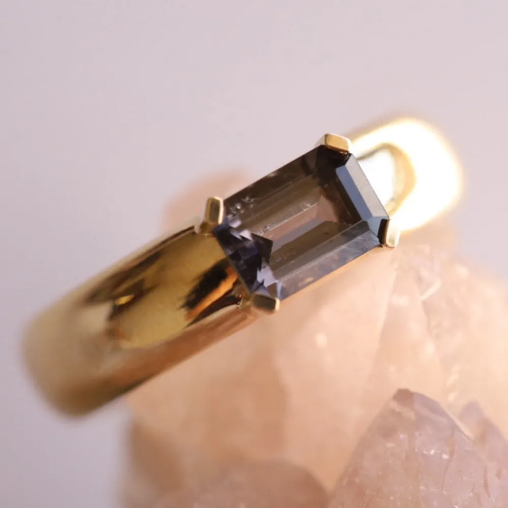 Marrow Fine Ready To Ship | Ready To Ship^1.01ct Grey Tourmaline Half Cigar Band 14kyellowgold