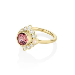 Marrow Fine Birthstone Collection | One-of-a-kind Pieces^1.82ct Imperial Malaya Garnet and Opal Scarlette Compass Ring 14kyellowgold