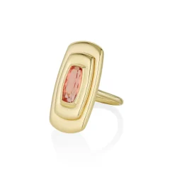 Marrow Fine Birthstone Collection | Ready To Ship^3.00ct Imperial Topaz In-Orbit Ring 14kyellowgold