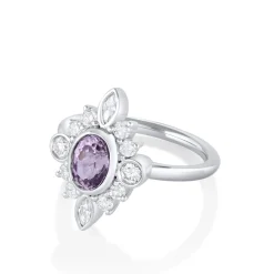 Marrow Fine Ready To Ship | Ready To Ship^1.31ct Lavender Sapphire Scarlette Compass Ring 14kwhitegold