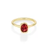 Marrow Fine Birthstone Collection | Ready To Ship^0.93ct Malawi Ruby Abstract Bezel Ring 14kyellowgold