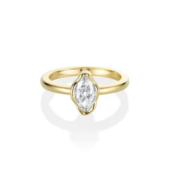 Marrow Fine Ready To Ship | Ready To Ship^0.57ct Marquise Diamond Abstract Bezel Ring 14kyellowgold