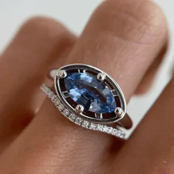 Marrow Fine One-of-a-kind Pieces | Ready To Ship^1.74ct Marquise Sapphire Georgia Ring 14kwhitegold