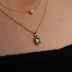 Marrow Fine Birthstone Collection | Graduation Gifts^0.80ct Mint Garnet Pendant 14kyellowgold