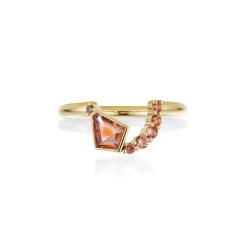 Marrow Fine Birthstone Collection | Ready To Ship^0.61ct Montana Sapphire & Malawi Sapphire Lucy Band 14kyellowgold