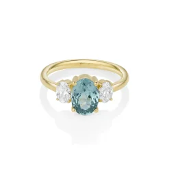 Marrow Fine Ready To Ship | Ready To Ship^1.82ct Montana Sapphire and Diamond Michelle Ring 14kyellowgold
