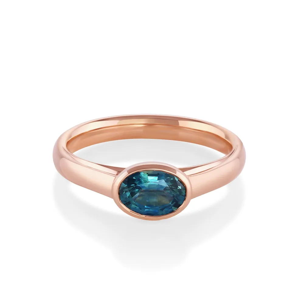 Marrow Fine Ready To Ship | Ready To Ship^.88ct Montana Sapphire Tessa Ring 14krosegold