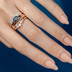 Marrow Fine Ready To Ship | Ready To Ship^.88ct Montana Sapphire Tessa Ring 14krosegold