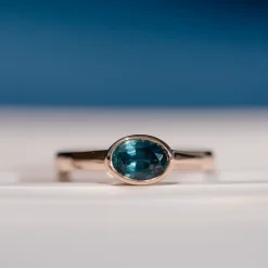 Marrow Fine Ready To Ship | Ready To Ship^.88ct Montana Sapphire Tessa Ring 14krosegold
