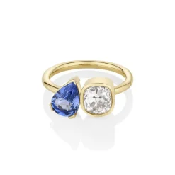 Marrow Fine Ready To Ship | Ready To Ship^1.46ct Old Mine Diamond & 1.52ct Sapphire Chloe 14kyellowgold