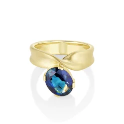 Marrow Fine Ready To Ship | Ready To Ship^2.67ct Oval Sapphire Twist Ring 14kyellowgold