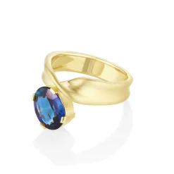 Marrow Fine Ready To Ship | Ready To Ship^2.67ct Oval Sapphire Twist Ring 14kyellowgold