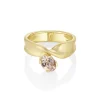 Marrow Fine One-of-a-kind Pieces^1.18ct Peach Sapphire Twist Ring 14kyellowgold