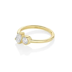 Marrow Fine Ready To Ship | Ready To Ship^0.48ct Pear Shape Diamond and 0.22ct Round Diamond Chloe 14kyellowgold