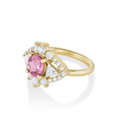 Marrow Fine Ready To Ship | Ready To Ship^1.49ct Pink Sapphire Art Deco Ring 14kyellowgold