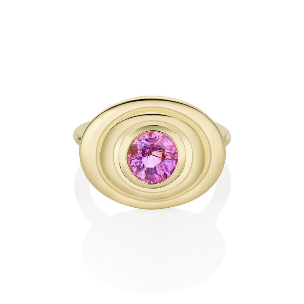 Marrow Fine Ready To Ship | Ready To Ship^1.50ct Pink Sapphire In-Orbit 14kyellowgold