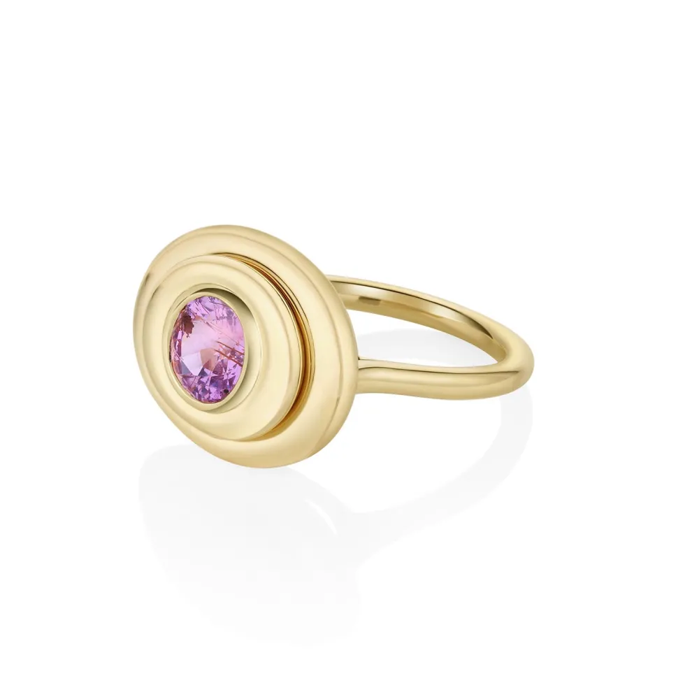Marrow Fine Ready To Ship | Ready To Ship^1.50ct Pink Sapphire In-Orbit 14kyellowgold