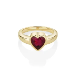 Marrow Fine Birthstone Collection | Graduation Gifts^1.51ct Rhodolite Garnet Heart Ring 14kyellowgold