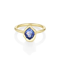 Marrow Fine Ready To Ship | Ready To Ship^1.18ct Sapphire Abstract Bezel Ring 14kyellowgold