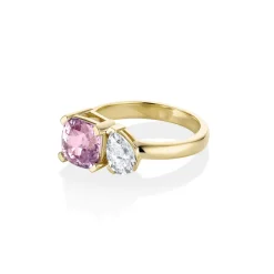 Marrow Fine Birthstone Collection | Ready To Ship^3.06ct Sapphire and 0.71ct Diamond Toi et Moi 14kyellowgold