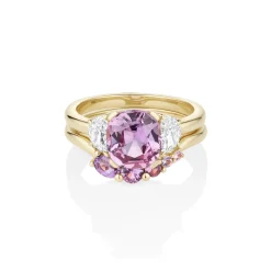Marrow Fine Ready To Ship | Ready To Ship^2.62ct Sapphire and Diamond Ring with Tracer Band 14kyellowgold