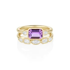 Marrow Fine Ready To Ship | Ready To Ship^1.59ct Sapphire and Diamond Ring with Tracer Band 14kyellowgold