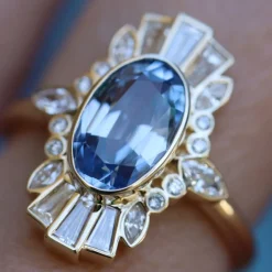 Marrow Fine Ready To Ship | Ready To Ship^2.26ct Sapphire Ballerina Ring 14kyellowgold