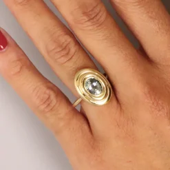 Marrow Fine Ready To Ship | Ready To Ship^2.02ct Sapphire In-Orbit Ring 14kyellowgold