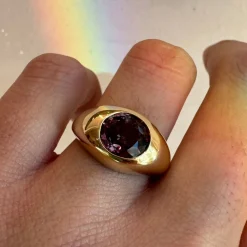 Marrow Fine Ready To Ship | Ready To Ship^2.27ct Sapphire Pinky Bombe Ring 14kyellowgold