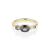 Marrow Fine Birthstone Collection | Ready To Ship^1.23ct Spinel and Sapphire Linear Band 14kyellowgold