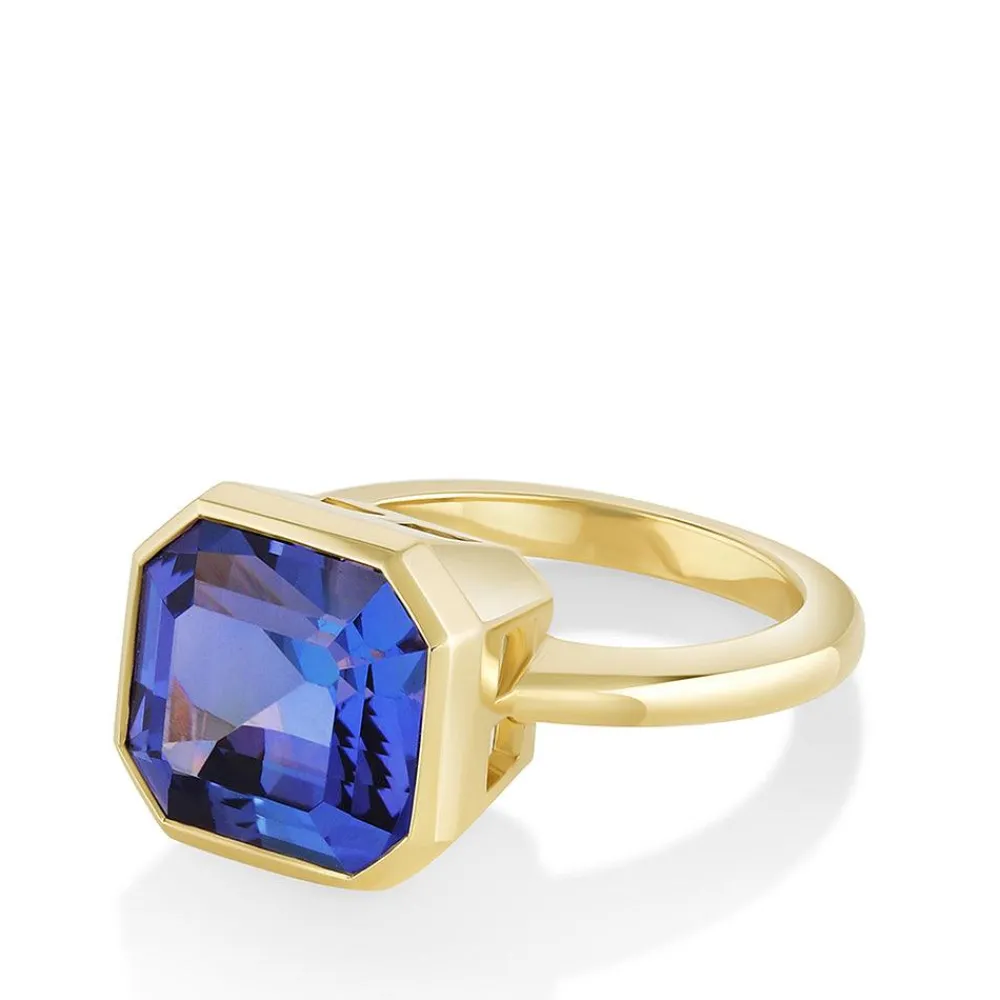 Marrow Fine Ready To Ship | Ready To Ship^7.54ct Tanzanite Bezel Ring 14kyellowgold